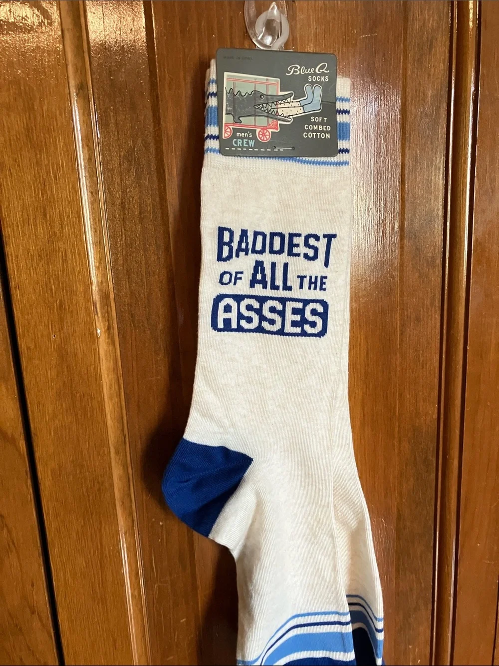 WOMEN-Blue Q Crew Socks- THREE pairs & THREE FREE bracelets to go with each:):)